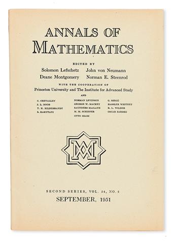 NASH, JOHN. Non-Cooperative Games.  In:  Annals of Mathematics, Second Series, Volume 54, Number 2.  1951